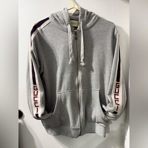 Gucci Gray Hoodie with Silver Accents